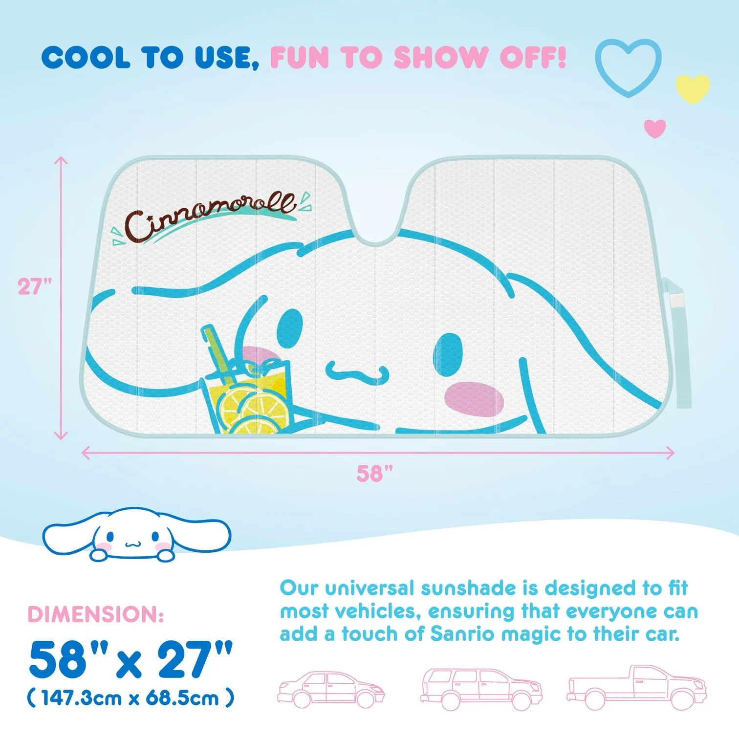 Cinnamoroll Car Sun Shade (Lemon Chill)