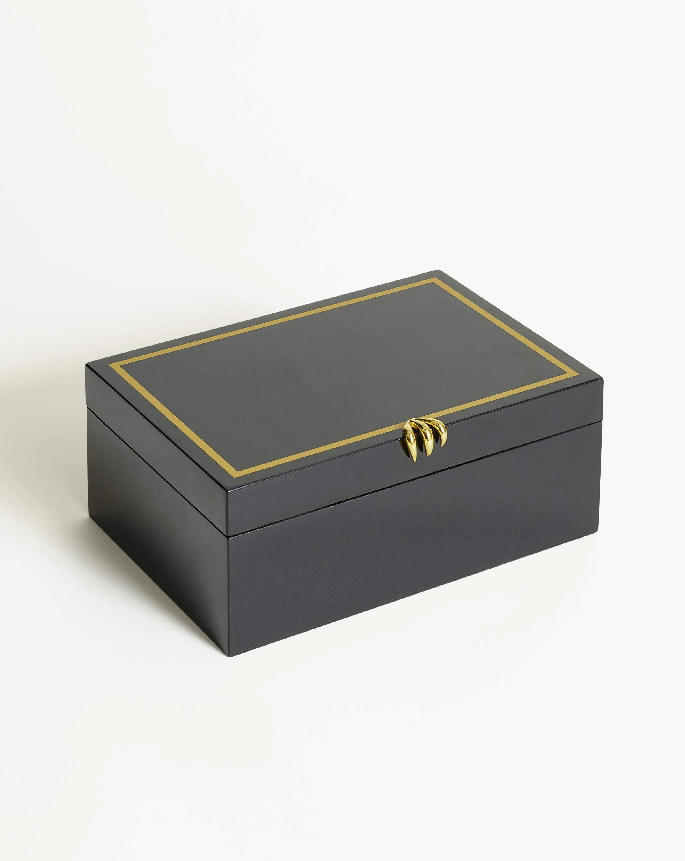 Black Lacquered Jewelry Box with Claws Out Design