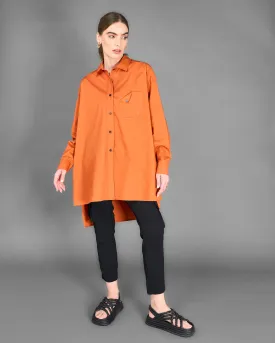 Collar design with front stylish pocket and buttons, long sleeves cuff dress 4141 - فستان