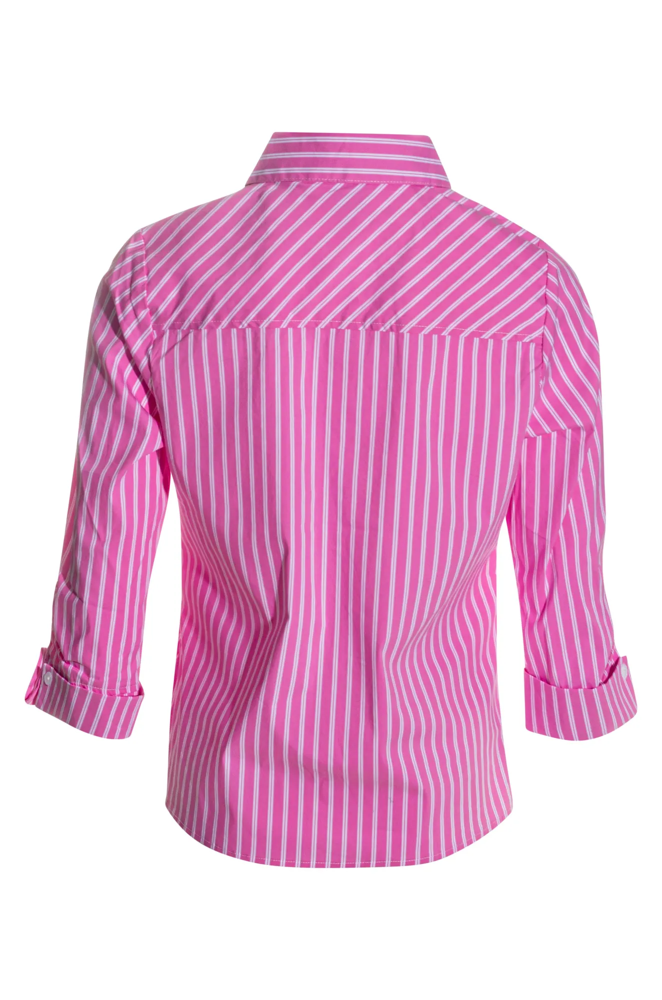 Cotton Rich Shirt | Pink Double Stripe | 6161AR