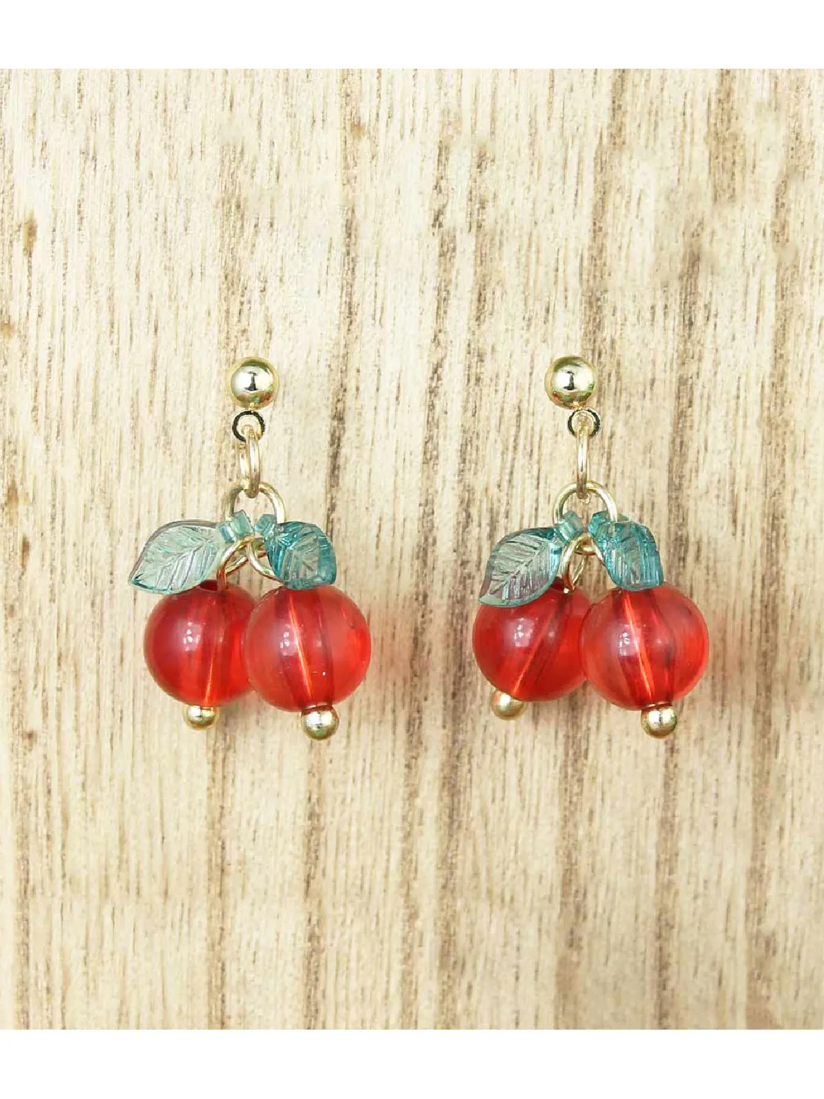 Cute Cherries Beaded Posts