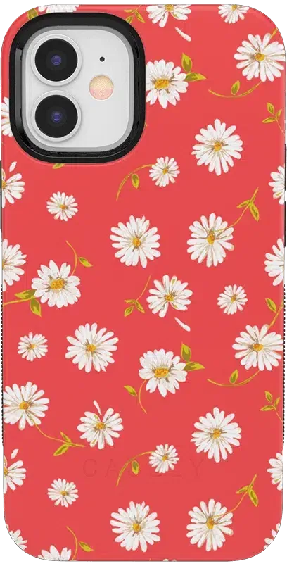 Daisy Daydream | Red Coral Floral Case