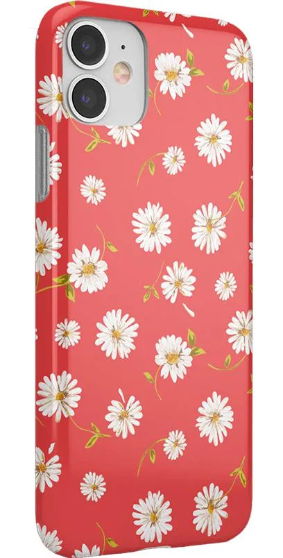 Daisy Daydream | Red Coral Floral Case