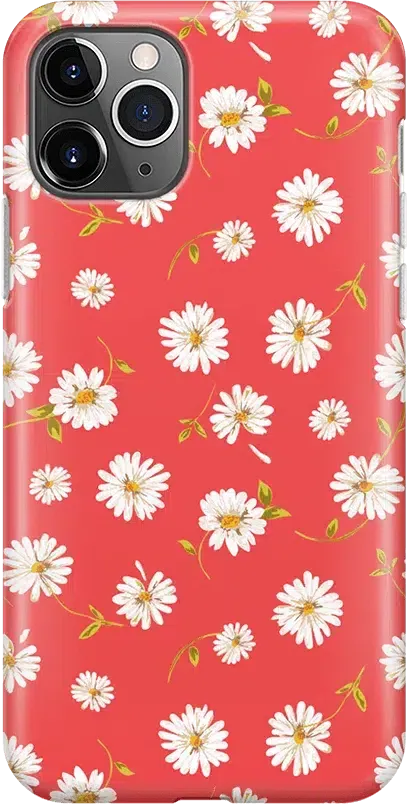 Daisy Daydream | Red Coral Floral Case