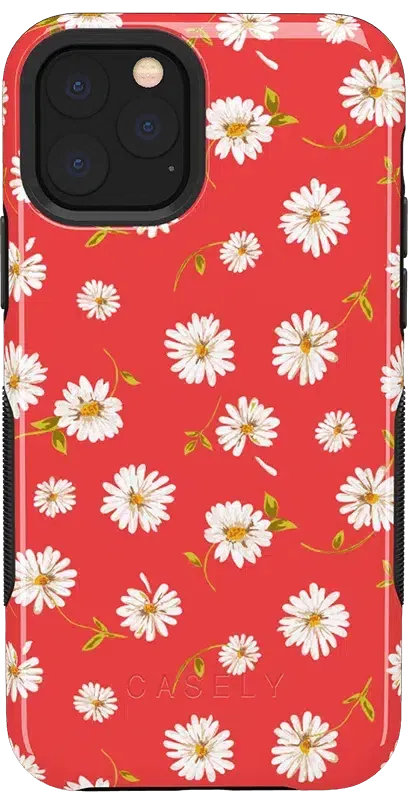 Daisy Daydream | Red Coral Floral Case