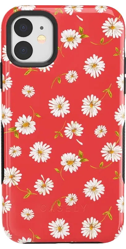 Daisy Daydream | Red Coral Floral Case