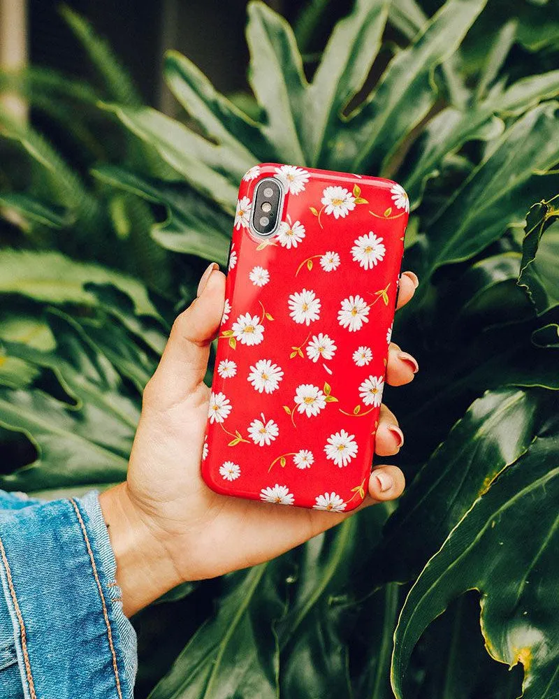 Daisy Daydream | Red Coral Floral Case