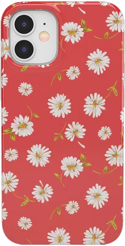 Daisy Daydream | Red Coral Floral Case