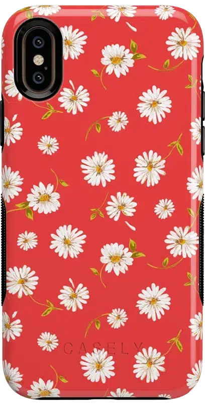 Daisy Daydream | Red Coral Floral Case