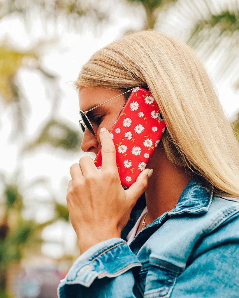 Daisy Daydream | Red Coral Floral Case