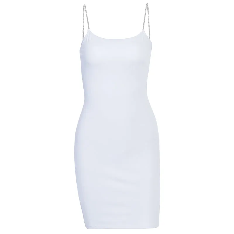 Diamond Thin Strap Bodycon MiNi Dress