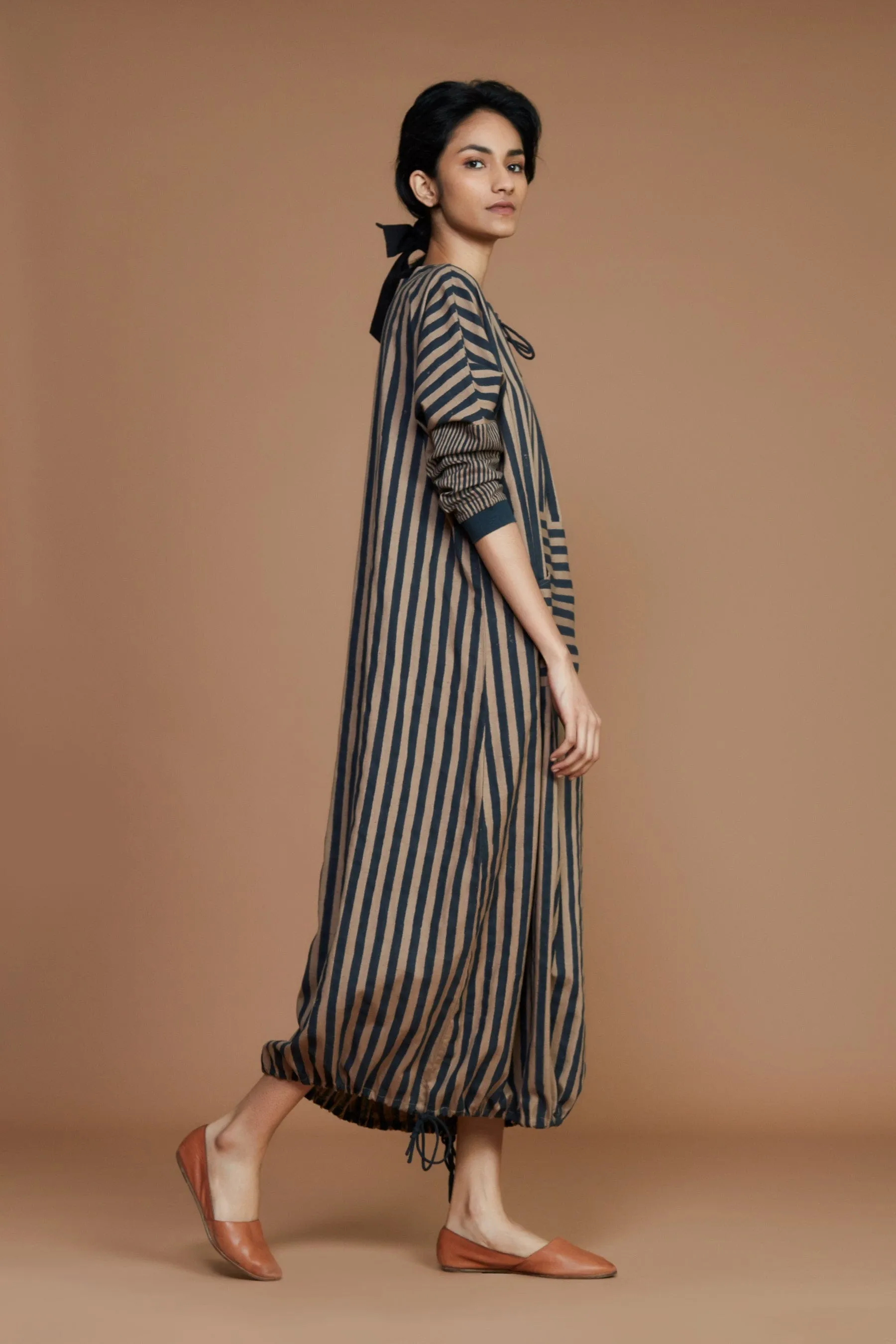 Ready to Ship: Stylish Brown Striped Dress