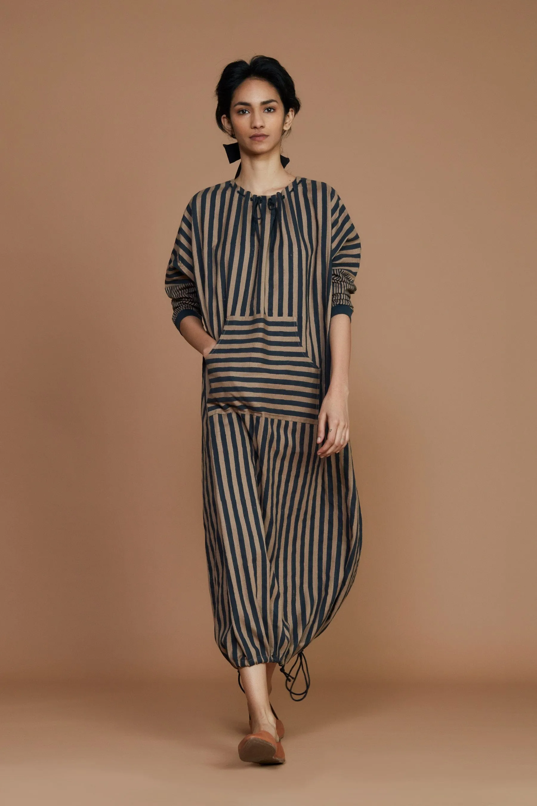 Ready to Ship: Stylish Brown Striped Dress