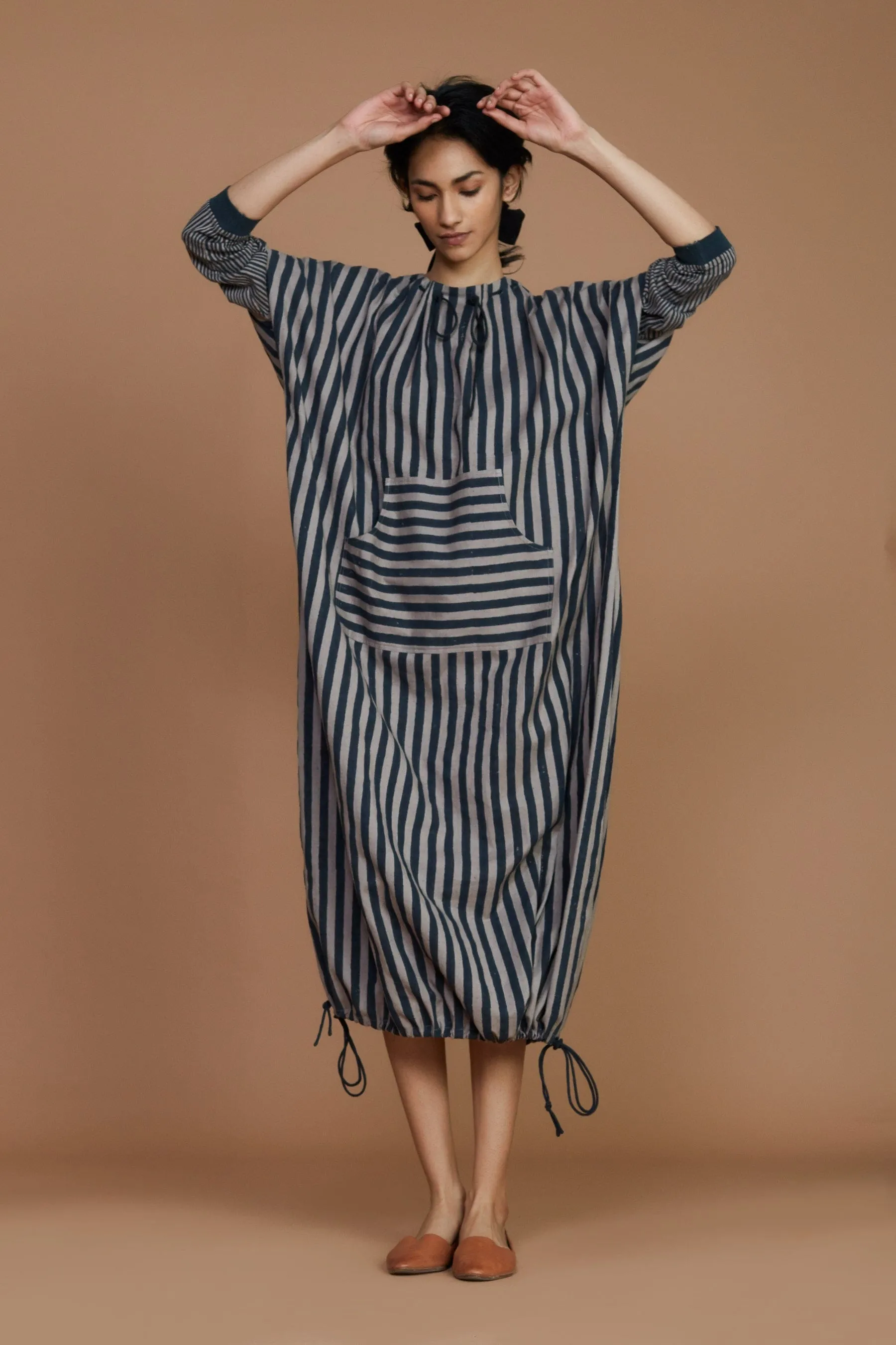 DS Grey Striped Dress (Ready to Ship)