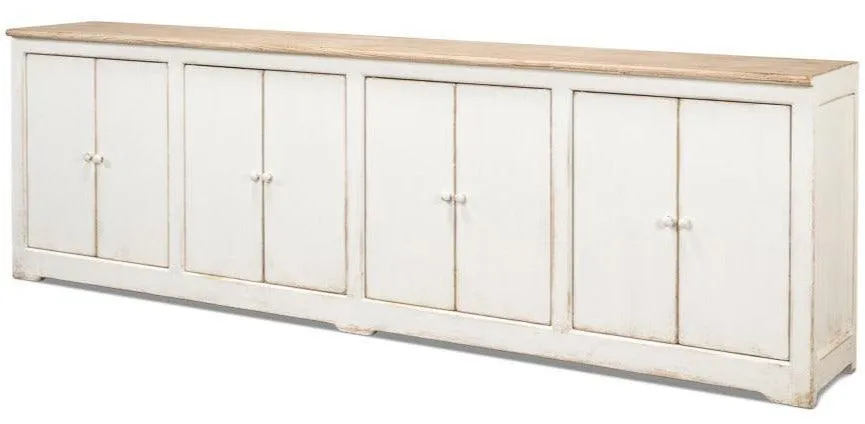 Extra Long White Farmhouse Buffet