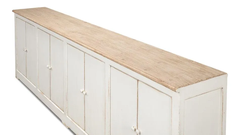 Extra Long White Farmhouse Buffet