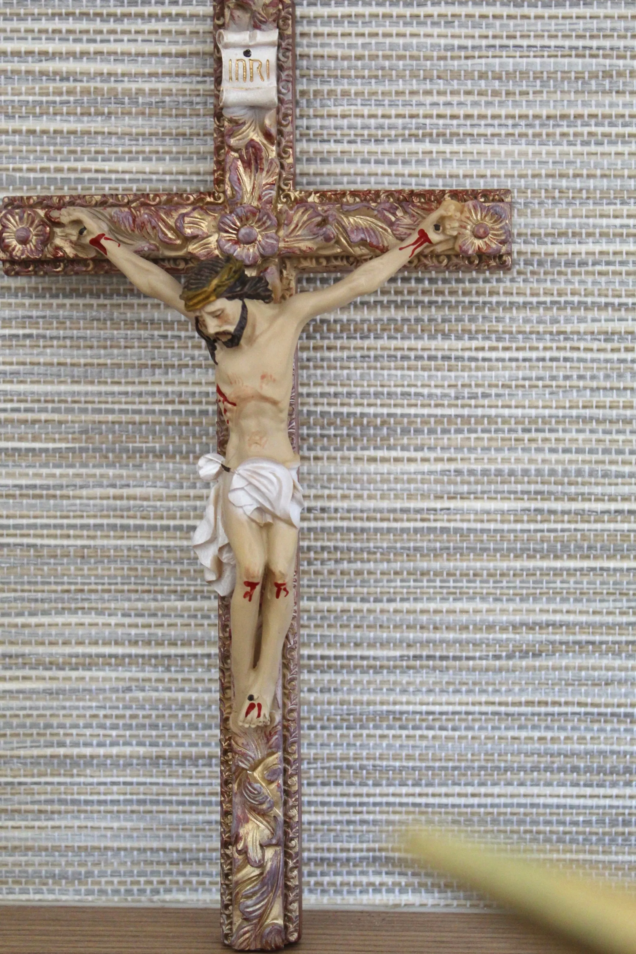 Floral Wall Crucifix