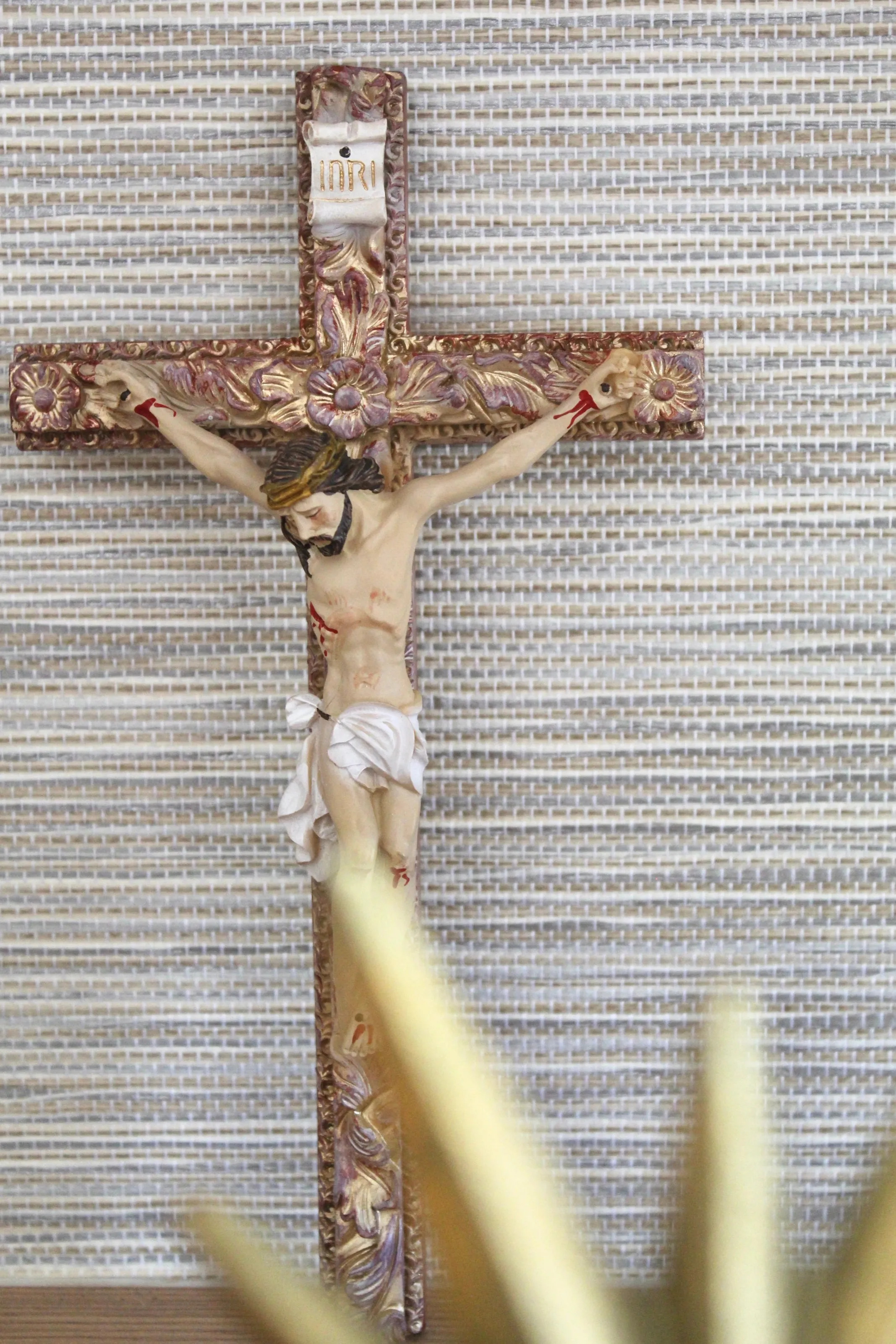 Floral Wall Crucifix