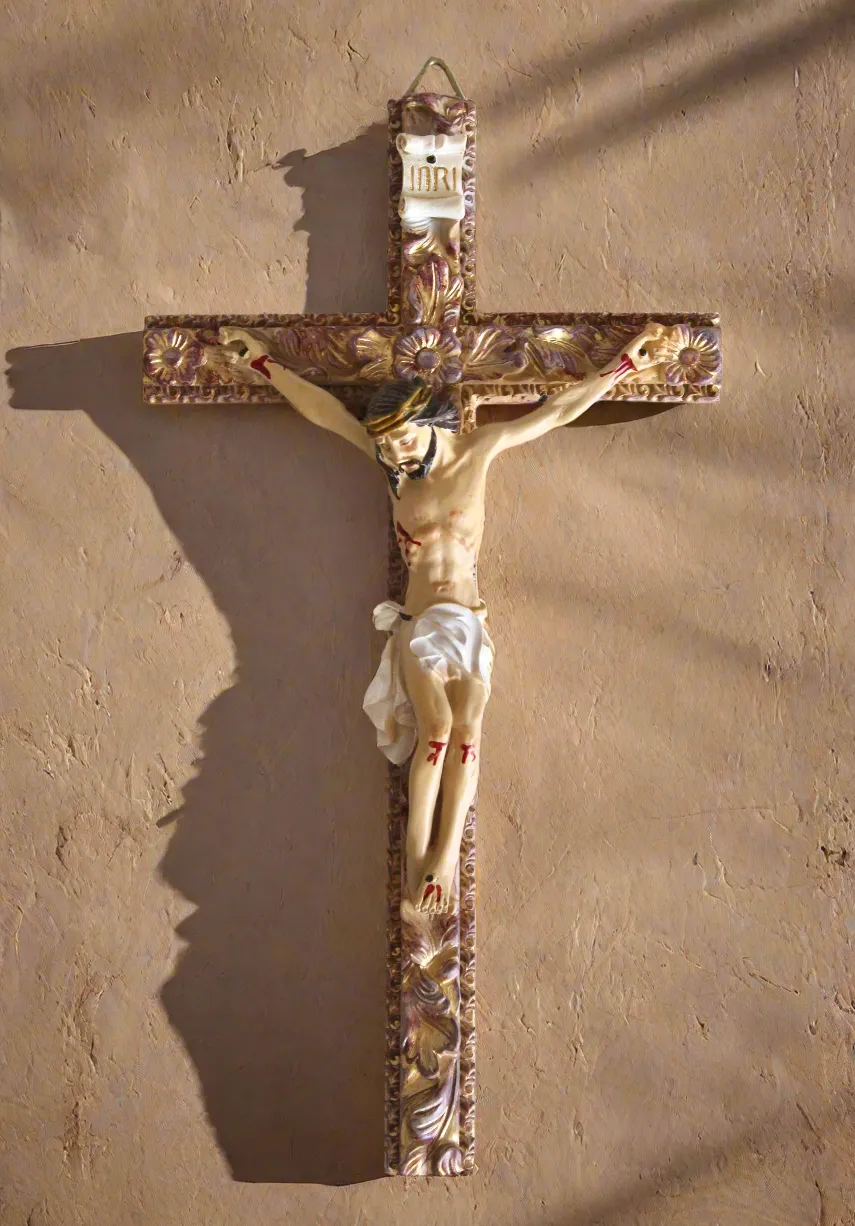 Floral Wall Crucifix