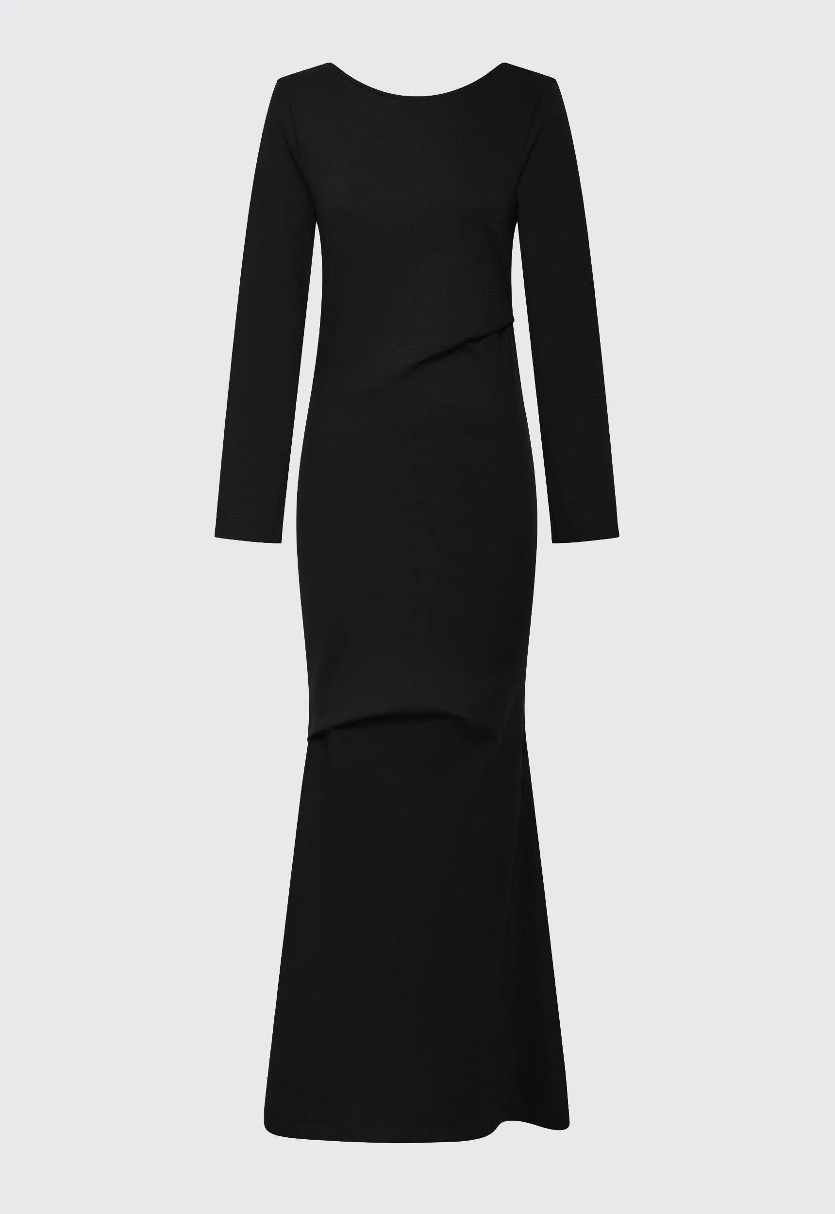 Flux Wool Maxi Dress - Black