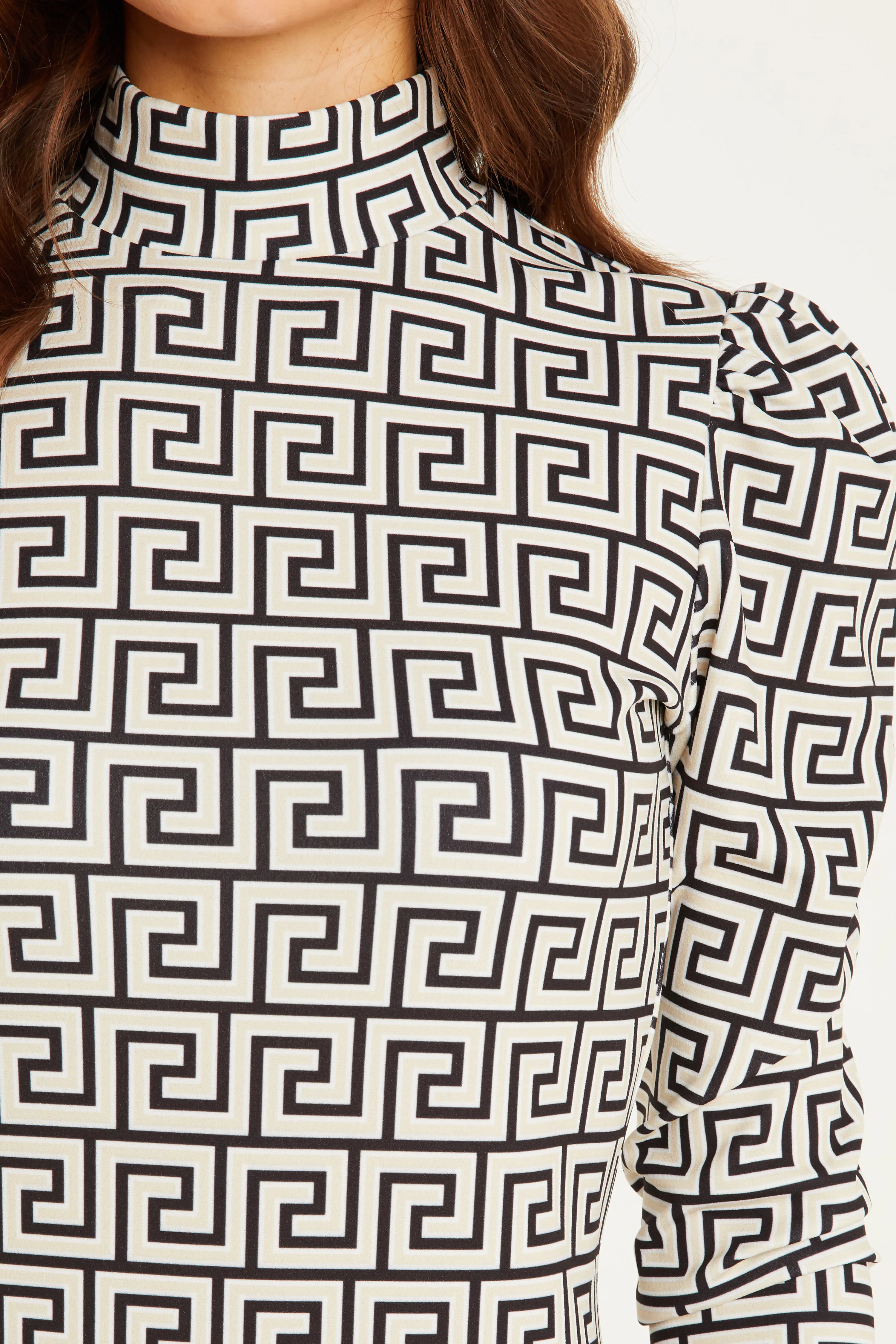 Geometric Button Detail Dress