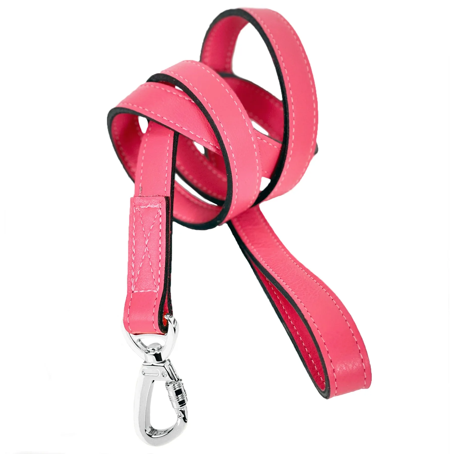 Georgia Rose Dog Leash in Petal Pink & Nickel