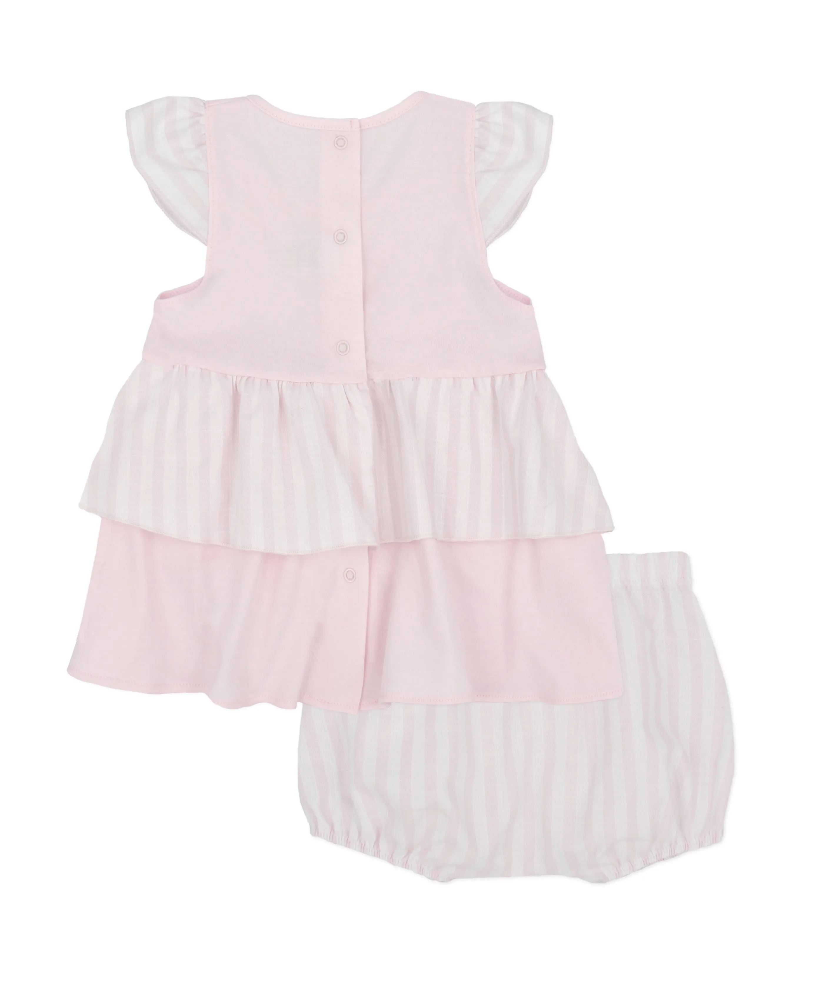 Girls Rapife Pink and White Stripe Top and Bloomer Set