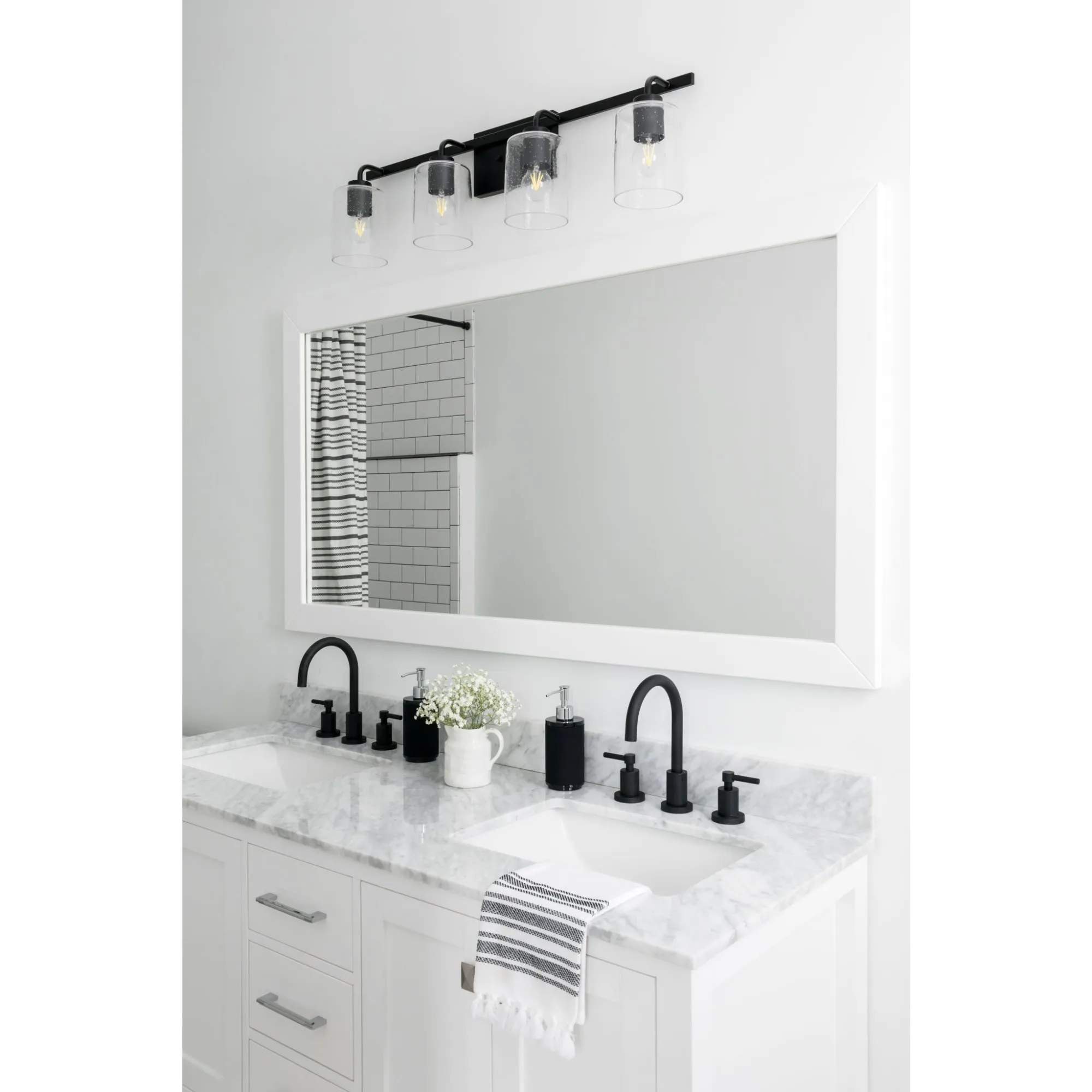 Greyson Four Light Vanity Fixture - Matte Black