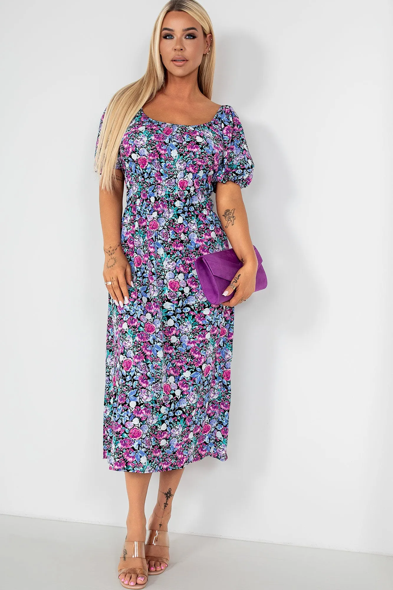 Gwyn Lilac Floral Dress