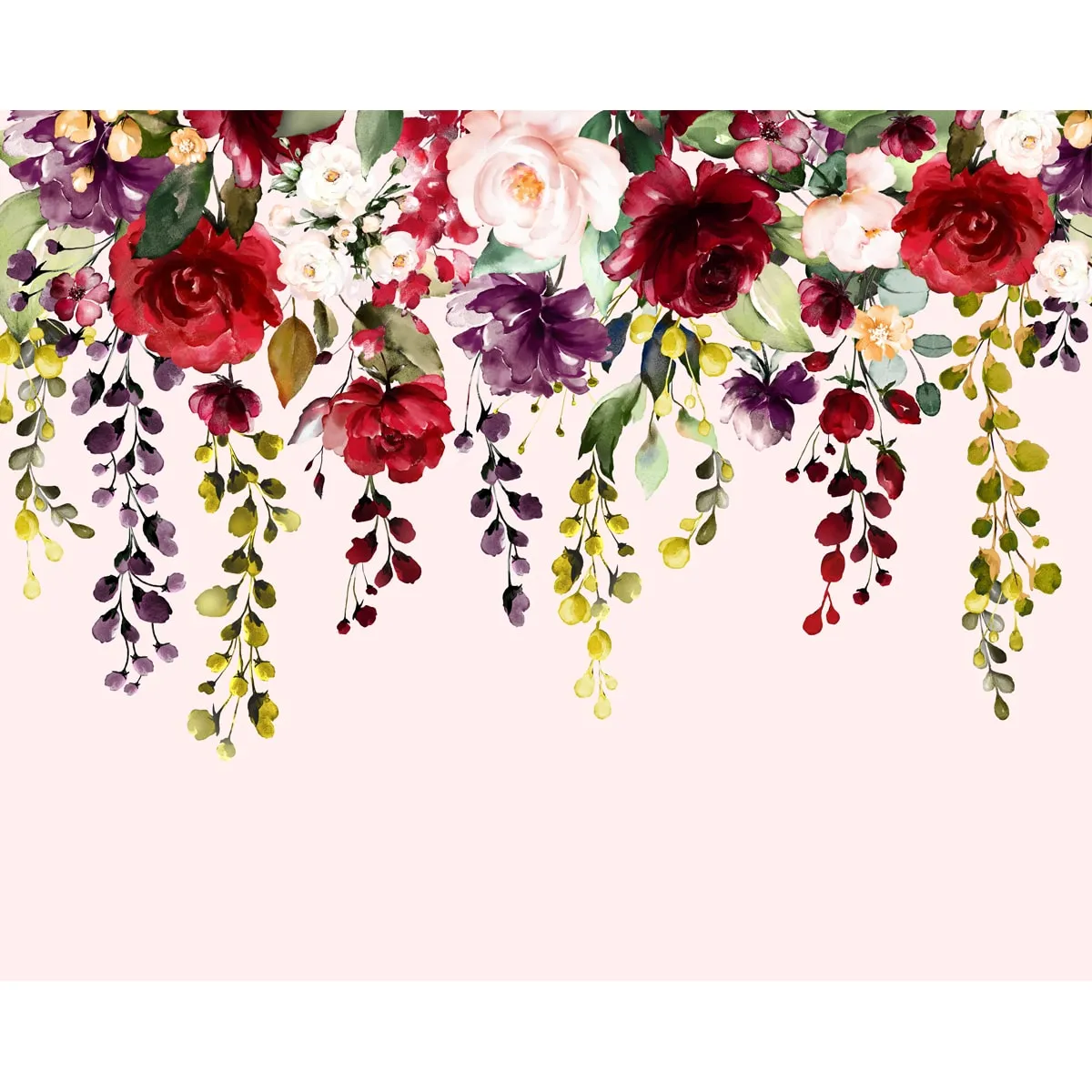 Hanging Floral Pattern for Beautiful Wallpaper, Customised