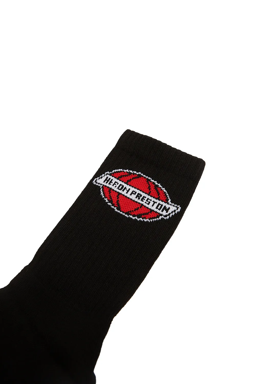 Heron Preston Globe Long Socks 'Black/Red'