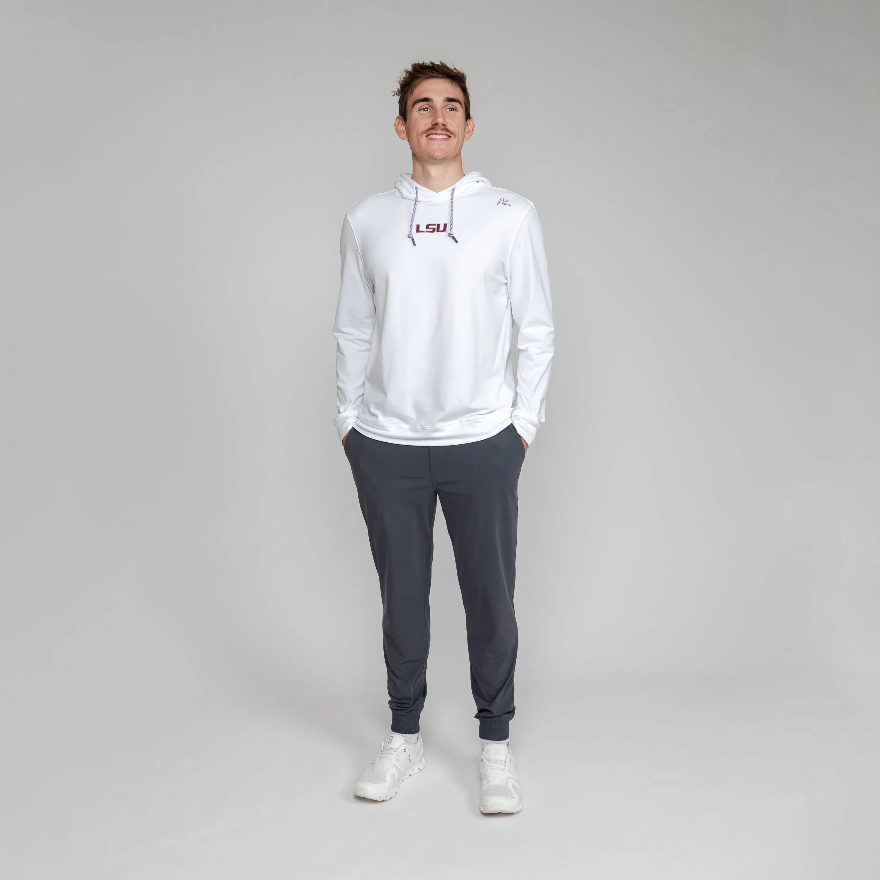 LSU Collegiate Hesi Hoodie - Solid White