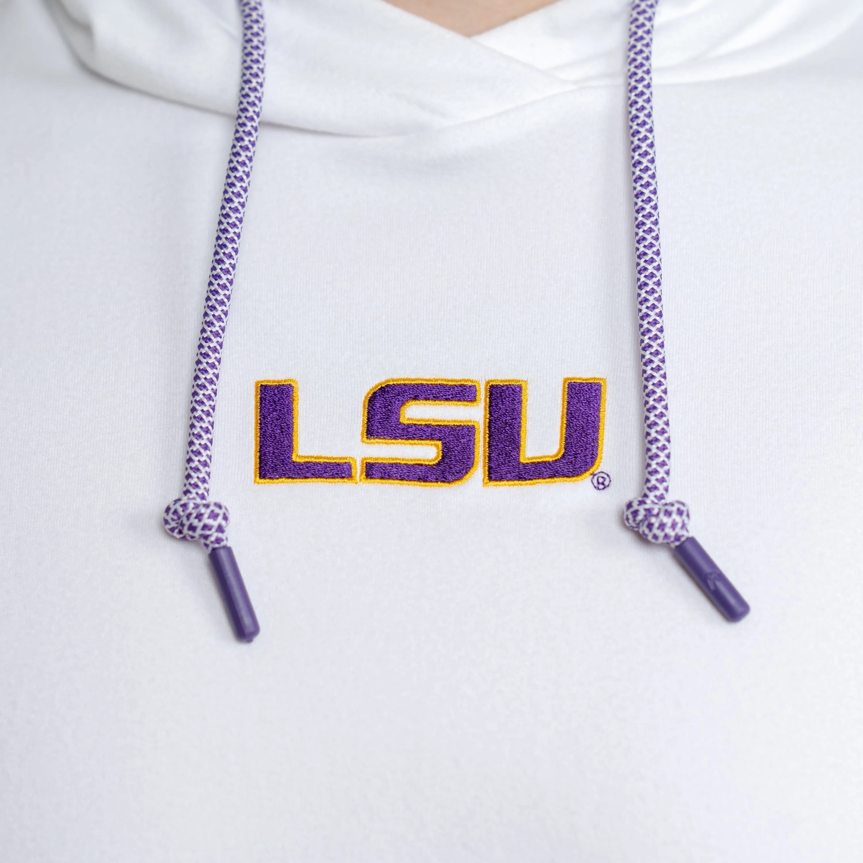 LSU Collegiate Hesi Hoodie - Solid White