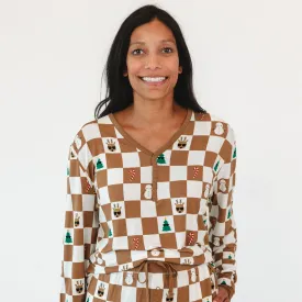 Holiday Checks Women's Pajama Top