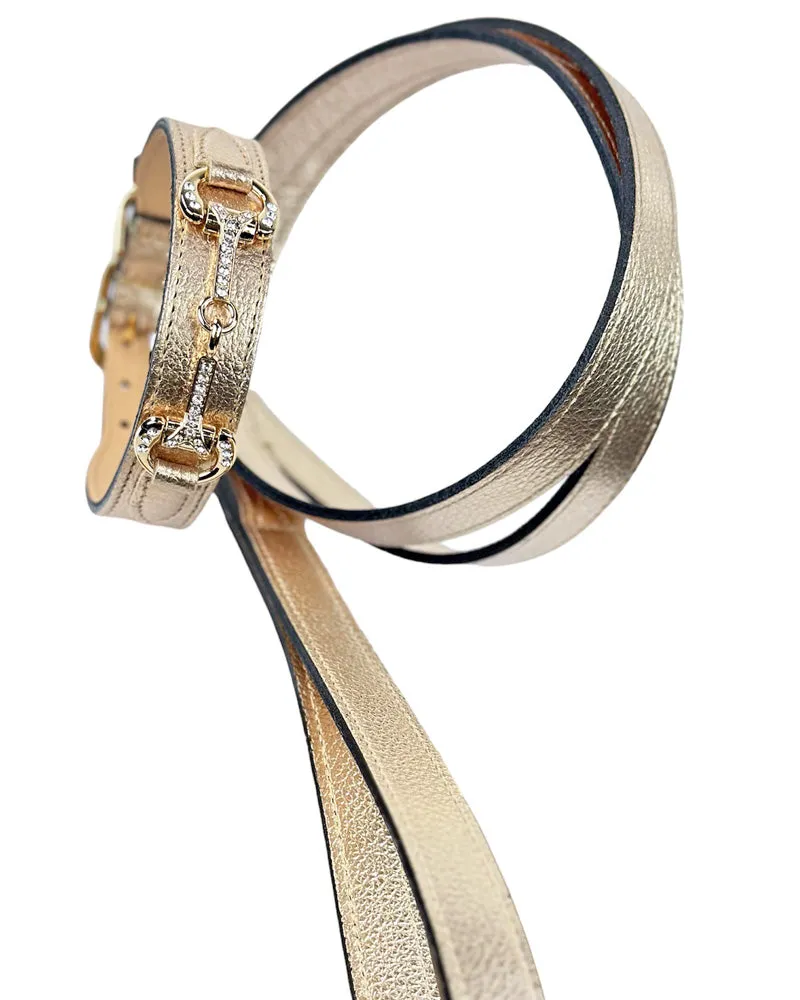 Elegant Metallic Gold Horse & Hound Dog Leash