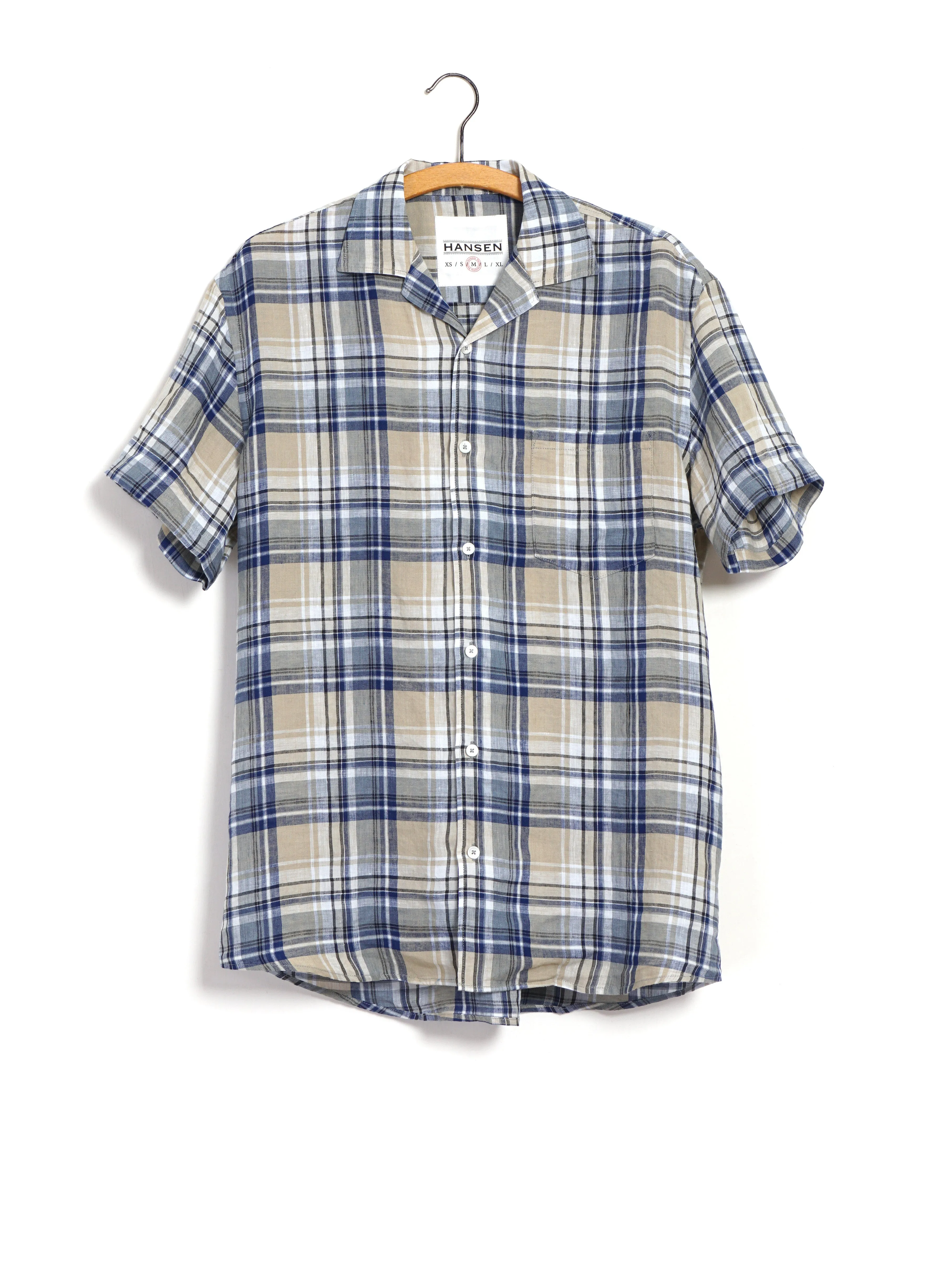 JONNY | Short Sleeve Shirt | Big Blue Checks