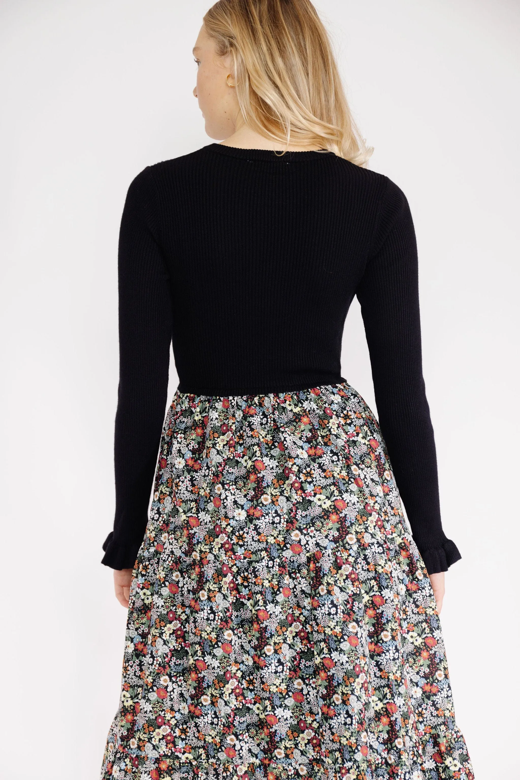 Katrina Dress in Black Floral