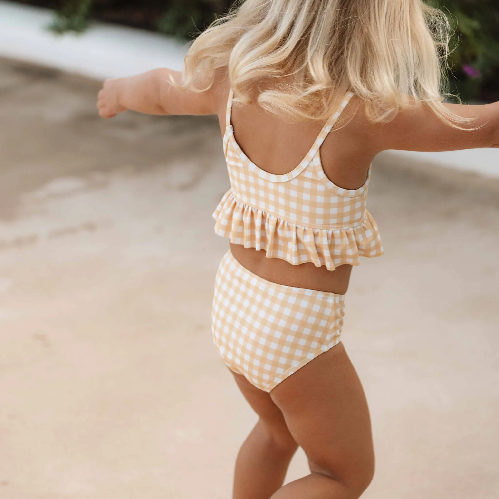 Little Dutch Flounce Bikini - Sunshine Checks