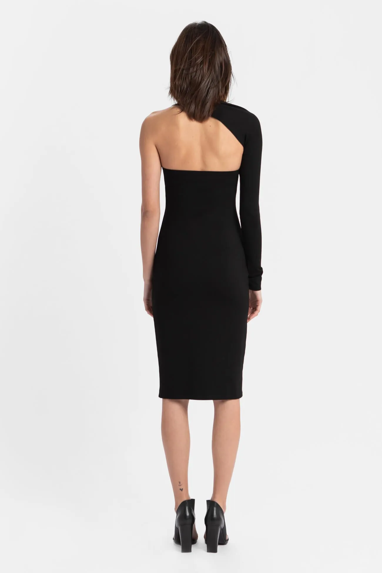 Manhattan One Shoulder Midi Dress