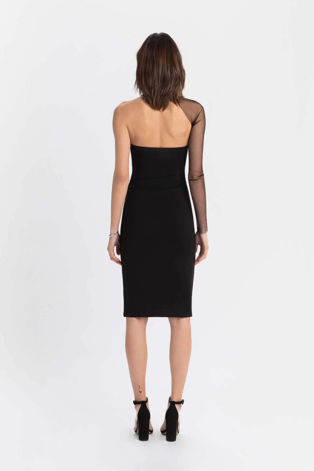 Manhattan One Shoulder Midi Dress