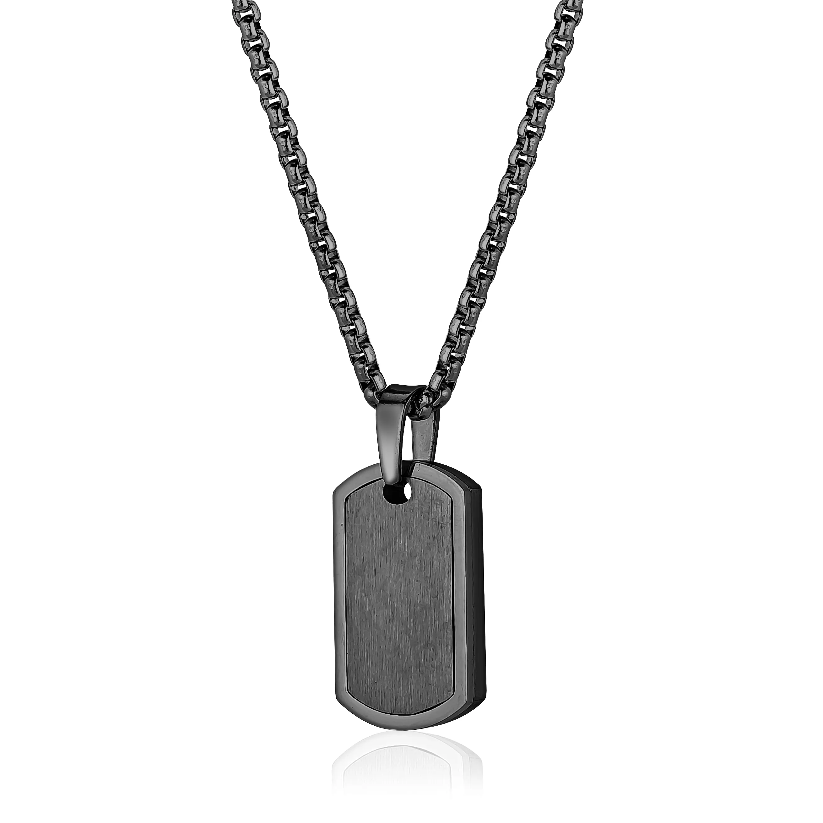 Matte Black Dog Tag