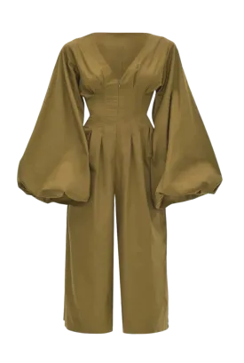 Nia Culotte Olive Jumpsuit