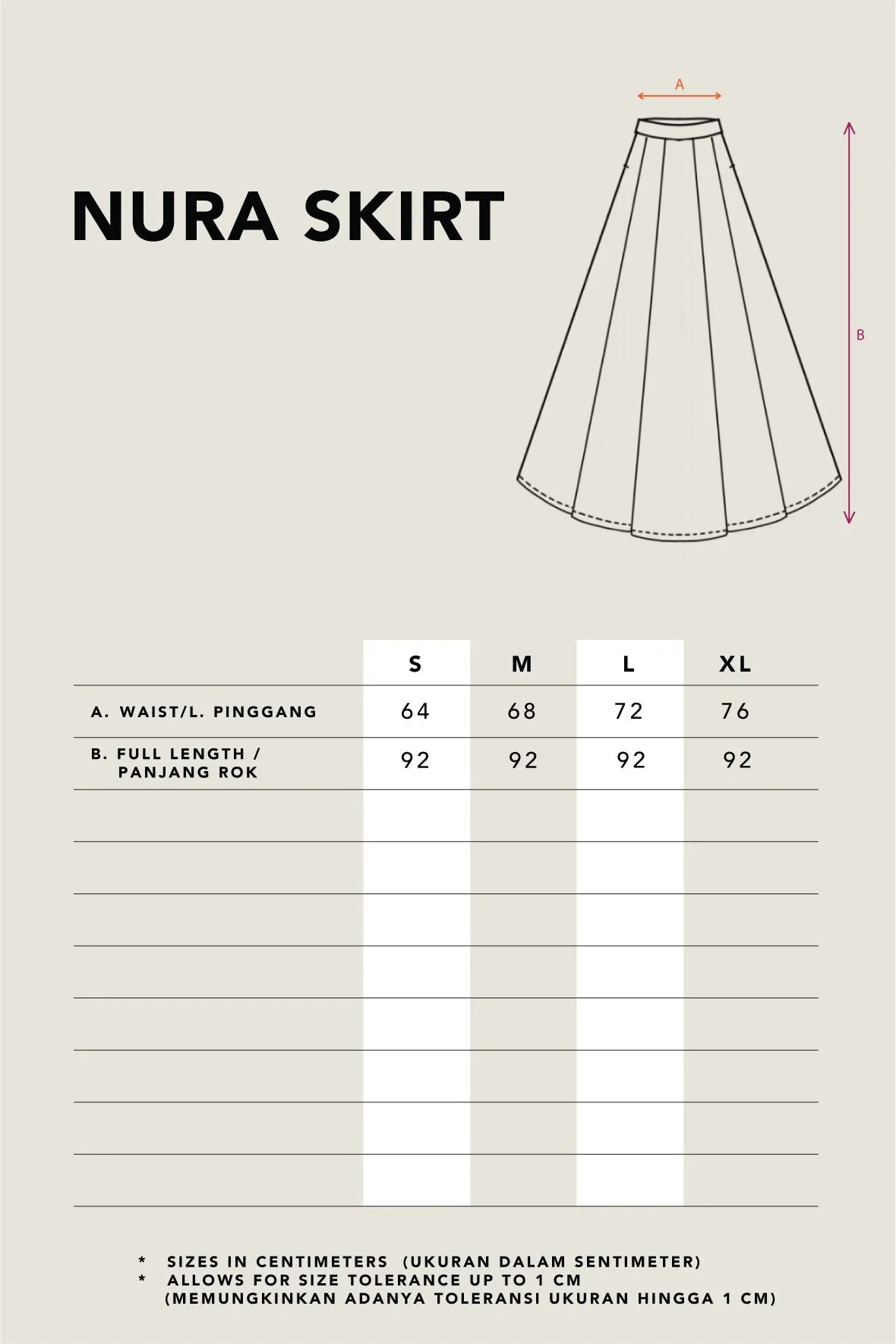 NURA SKIRT PLAIN BLACK