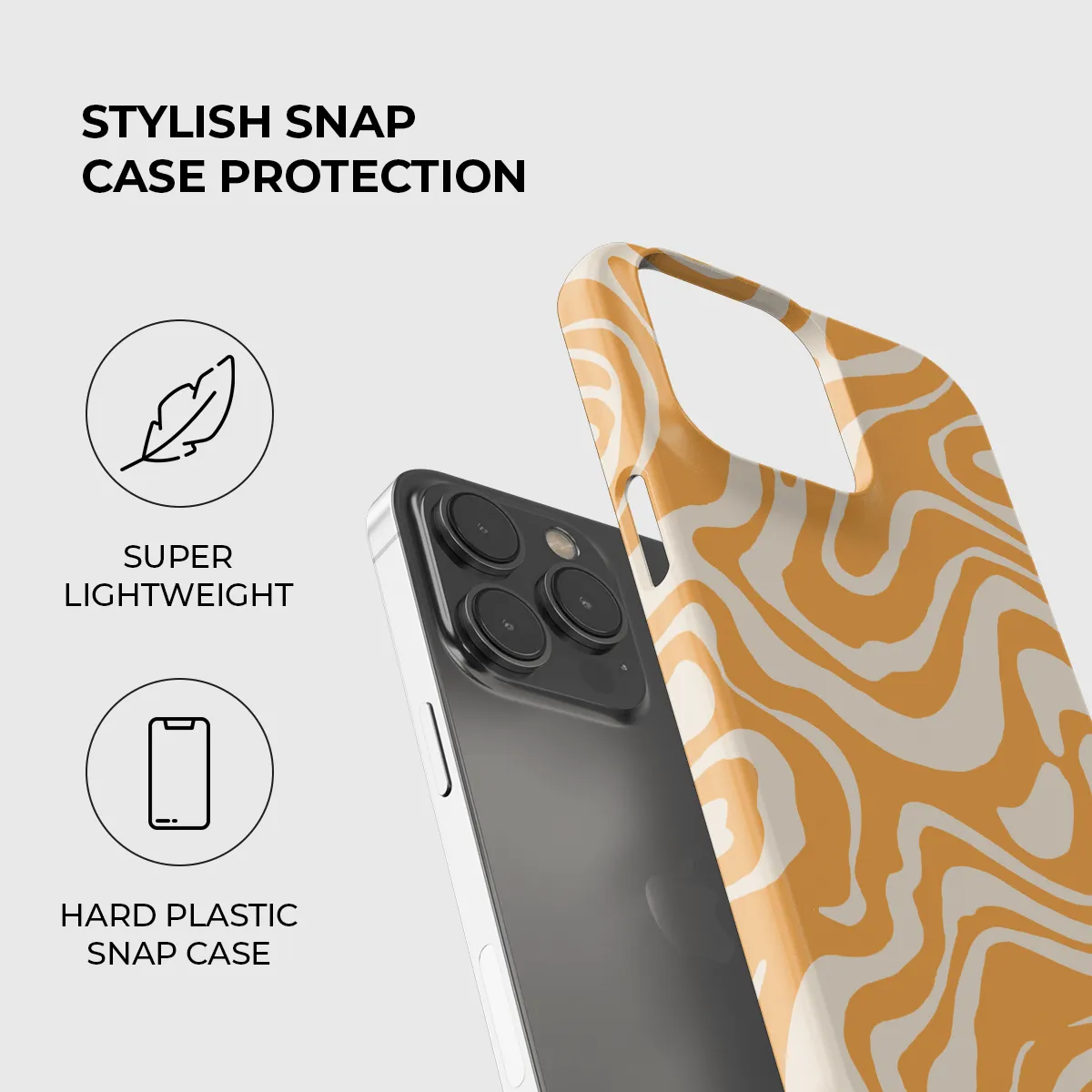 Orange Waves Phone Case