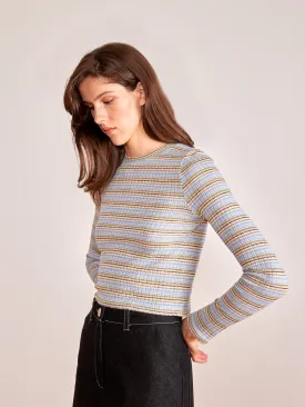 PISTA striped top blue multi