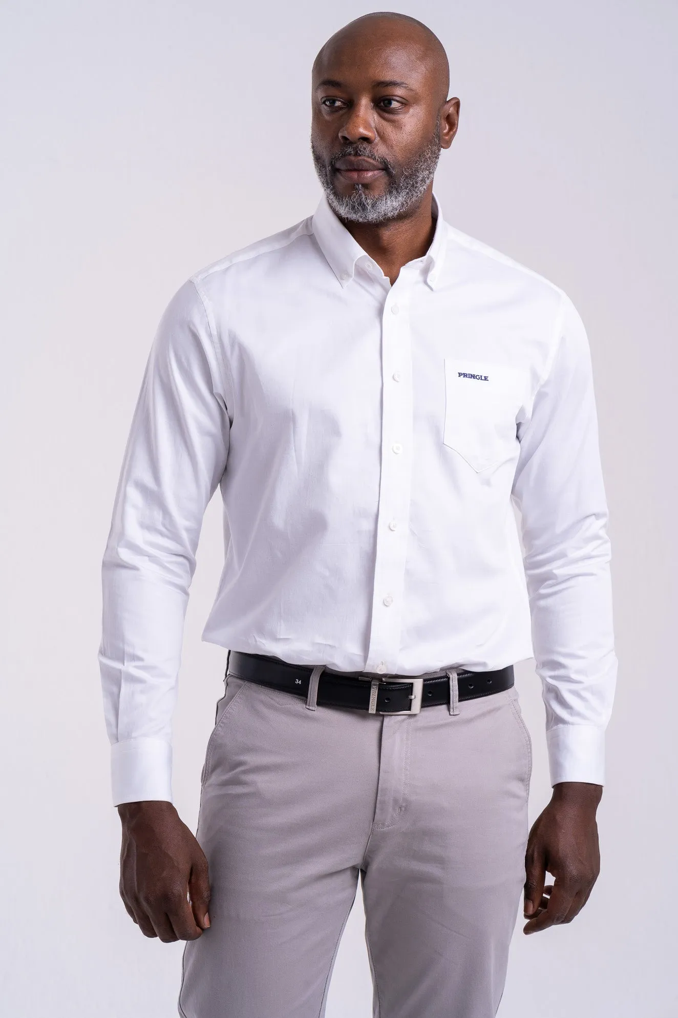 Pringle LS White Classic Regular Shirt