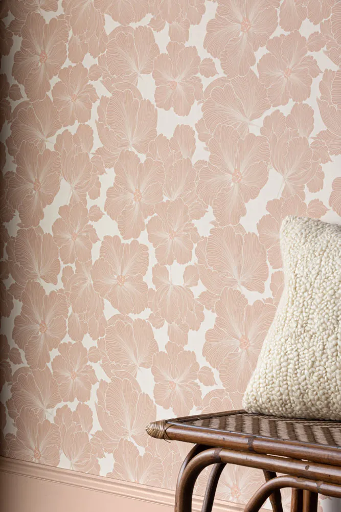 Rockett St George Bohemian Bloom Blush Wallpaper