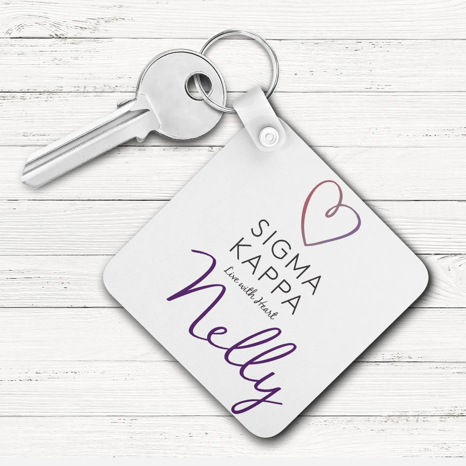 Sigma Kappa Square Key Chain