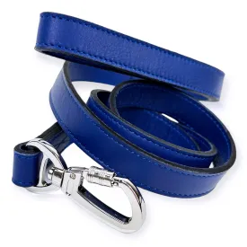 Signature Dog Leash in Cobalt Blue & Nickel