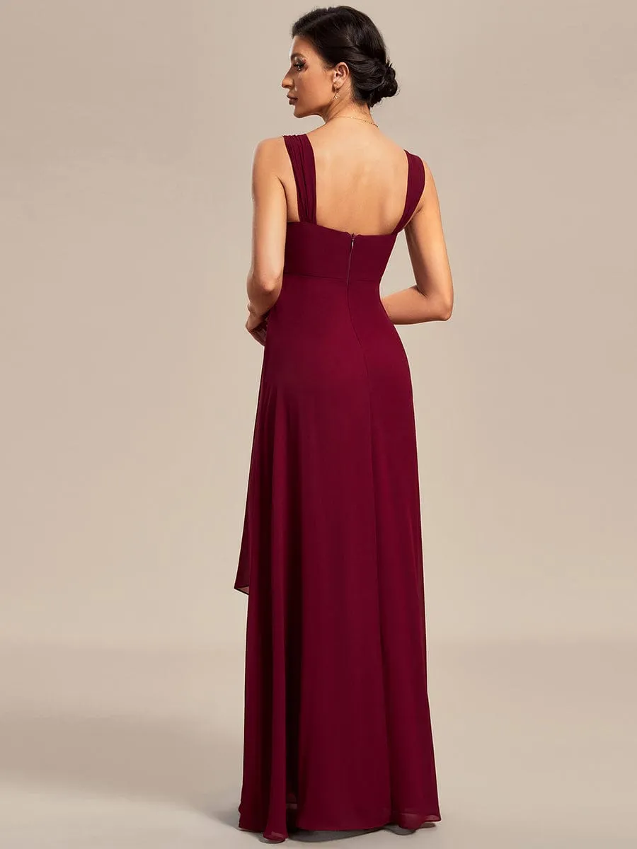 Two-Piece Square Neck Chiffon A-Line Mother of the Bride Dress